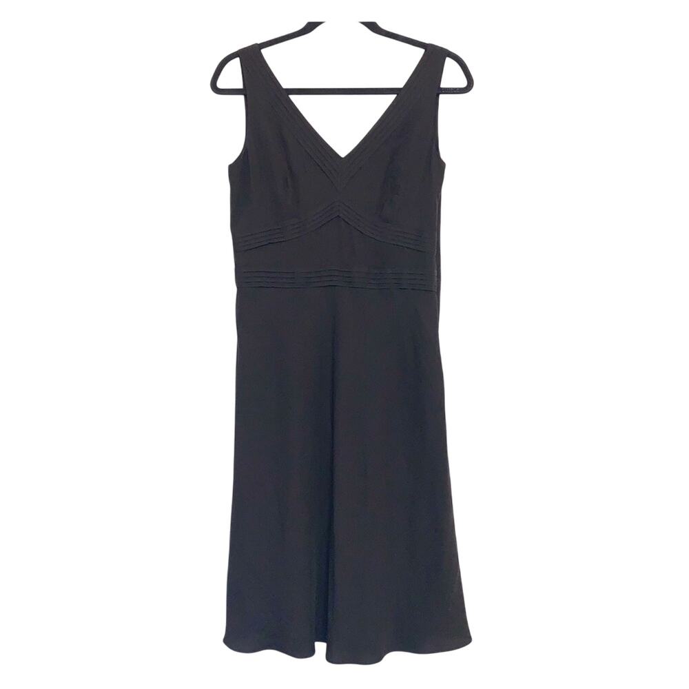 Ann Taylor Black Silk Sleeveless Fit & Flare Dress Size 4 NWT
